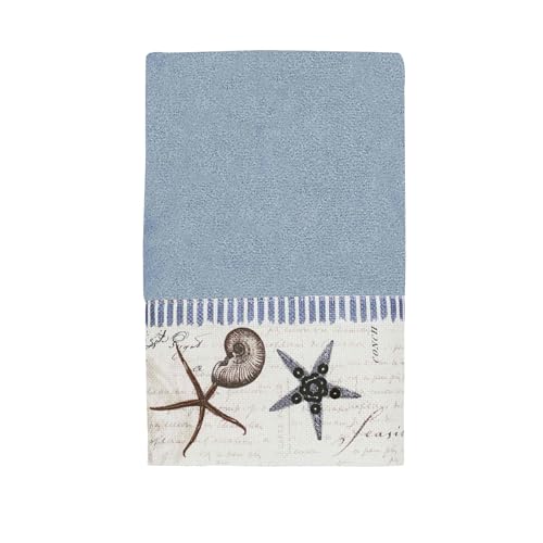 Avanti Linens - Hand Towel, Soft & Absorbent Cotton Towel (Antigua Collection) - color: Blue Fog, size: Hand Towel