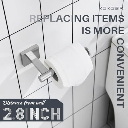 KOKOSIRI Toilet Paper Holder for Bathroom Toilet Roll Holder Hold Mega Rolls Wall Mounted, Polished Chrome Stainless Steel B2008CH - color: Polished Chrome, size: Vertical