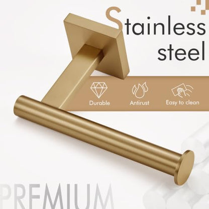 KOKOSIRI Toilet Paper Holder Toilet Roll Holders Hold Mega Rolls Kitchen Bathroom Tissue Paper Dispenser Champagne Bronze Stainless Steel, B2008CPG - color: Champagne Bronze, size: Vertical