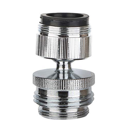 Hibbent Faucet Adapter Kit, Swivel Aerator Adapter to Connect Garden Hose - Multi-Thread Kitchen Sink Faucet to Garden Hose Adapter 3/4 Inch - Chrome Finished - color: Chrome, style: Swivel Garden Hose Adapter