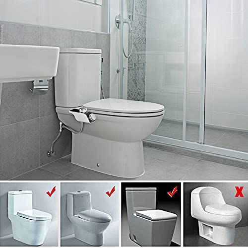 Bidet Attachment - Warm and Cold Water Bidet for Toilet, Non-Electric Bidet Toilet Seat Attachment with Self-Cleaning Dual Nozzle, Easy Installation, Fresh Water Spray for Sanitary and Feminine Wash
