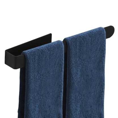 Hand Towel Holder, Self Adhesive Hand Towel Bar，Stainless Steel Bathroom Towel Racks Stick on Wall, Black - size: 14.5 Inch