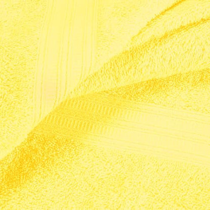 BOUTIQUO 6 Pack Cotton Towel Set, Contains 2 Bath Towels 27x54 inch, 2 Hand Towels 16x24 inch & 2 Wash Coths 12x12 inch, Ideal Everyday use, Ultra Soft Compact & Lightweight - Lime Yellow - color: Lime Yellow, size: 6 Piece Towel Set