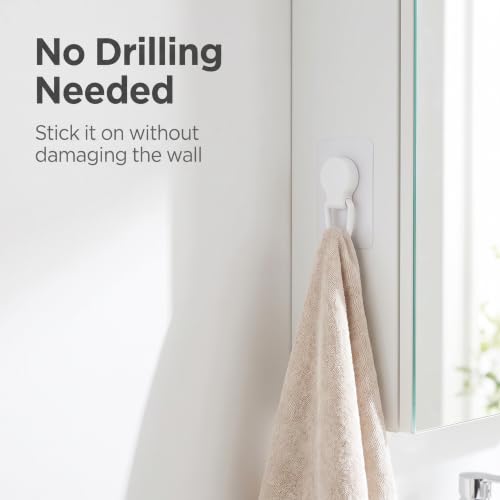 2Pcs White Towel Ring Towel Rack Hand Holder for Bathroom Self Adhesive Non Punching Adhesive Towel Ring Kitchen Cloth Hanger Bath Towel Bars