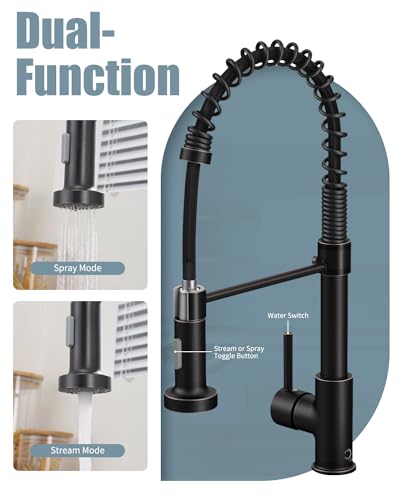 Oil Rubbed Bronze Single Handle Kitchen Faucet with Sprayer, Pull Down Faucet for Camper, RV, Farmhouse Sink - color: F-Oil Rubbed Bronze, style: Classic