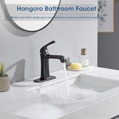 Oil-Rubbed Bronze Tub Faucet, Brass Single Hole Bathtub Faucets for 1 or 3 Holes, Brushed Faucet with Supply Lines - color: A-Oil-Rubbed Bronze