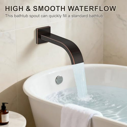 Oil Rubbed Bronze Shower System with Tub Spout, Ceiling Mounted Bathtub Shower Faucet Set, 12" Rainfall Shower Head and Handheld Shower Combo, High Pressure Shower Fixtures Set with Rough-in Valve - color: Oil Rubbed Bronze, style: 12" Ceiling Mounted Sho
