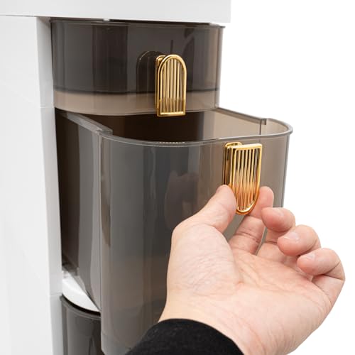 3-Tiers Bathroom Storage Cabinet Slim Bathroom Storage Cabinet with 4 Wheels Narrow Bathroom Storage Cabinets Bathroom Floor Cabinets for Bathroom, Small Spaces, Kitchen, Laundry - size: 16.1*7*30.7in-3 tiers