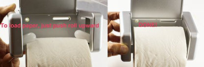 Zoie + Chloe Easy-Snap Toilet Paper Holder - Load and Unload with One Hand - color: Chrome
