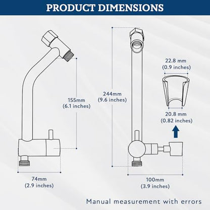 G-Promise All Metal Shower Diverter with Low Handheld Holder (Matte Black) | 6 Inch Downward-Extend Bracket for All Heights, 4 Spray Modes with Pause Mode, Anti-Leak, Easy Install, Universal Replacement - color: Matte Black, size: Lower 6 Inch