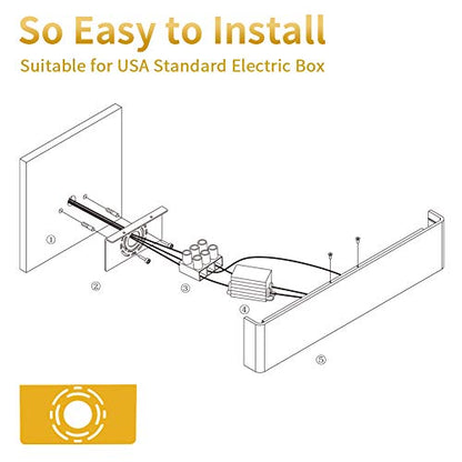 Aipsun 30W/32.6 inch Modern LED Vanity Light for Bathroom Light Fixture Up and Down Wall Light(Warm White 3000K) - color: White, size: 32.6 inch, style: 3000K