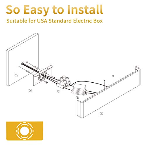 Aipsun 15.75in Matte White Modern Vanity Light Up and Down LED Vanity Light for Bathroom Wall Lighting Fixtures (Warm Light 3000K) - color: White, size: 15.8 inch, style: 3000K