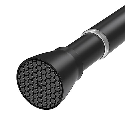Black Tension Curtain Rod for Windows 28 to 48 Inch Spring Curtain Rods | No Drilling Expandable Tension Rod Adjustable Shower Curtain Rods Pressure Spring Curtain Rod for Doorway,Kitchen - color: Black., size: 28" to 48"-1Pcs