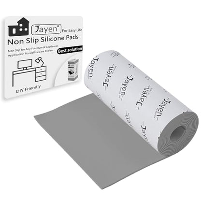 Non Slip Self Adhesive Silicone Cuttable Furniture Pads - 5x40 inch | widely used, functionality, easy to use - color: 5x40 Grey