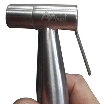 Stainless Steel Sprayer Head-Bidet Spray w/Brushed Chrome Finish - Cloth Diaper Shattaf - Pet Wash - style: Stright