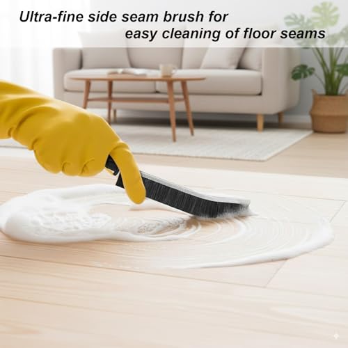 Crevice Cleaning Brushes for Deep Cleaning 4 Pack, Narrow Grout and Gap Scrub Brush Set for Shower, Tile, Sink, Kitchen, Toilet, Bathroom, Household Small Space Cleaning Tool Black