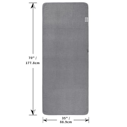 POLYTE 430 GSM Poly Blend Microfiber Waffle Bath Sheet XL Set, 35x70 in | 2 Pack, Oversize, Lint Free, Quick Dry - color: Gray, size: X Large