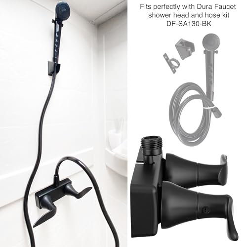 Dura Faucet DF-SA100LH-MB RV Shower Valve Diverter (Matte Black) | RV shower valve diverter - switches spout to shower head. Matte Black finish. - color: Matte Black
