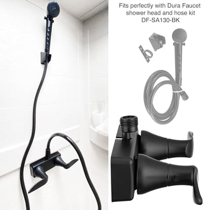 Dura Faucet DF-SA100LH-MB RV Shower Valve Diverter (Matte Black) | RV shower valve diverter - switches spout to shower head. Matte Black finish. - color: Matte Black