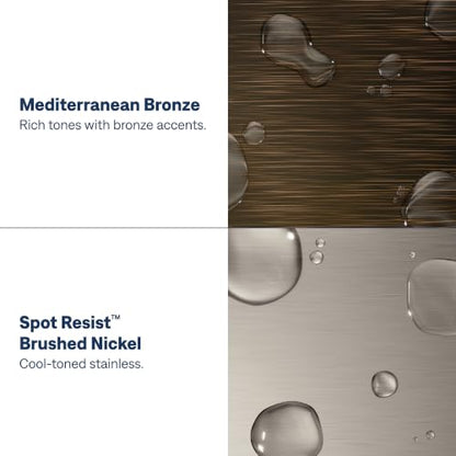 Moen Sarona Mediterranean Bronze One-Handle Single Hole Rustic Farmhouse Bathroom Sink Faucet with Optional Deckplate, 84144BRB