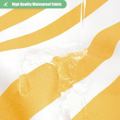 Stall Fabric Shower Curtain, 60 inch Modern Farmhouse Yellow and White Boho Striped Cloth Shower Curtain with Tassels, Hotel Luxury Bathroom Shower Curtain Set with 10 Hook, Yellow, 60x72 - color: A. Yellow, size: 60"W x 72"L (Pack of 1)
