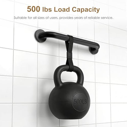 Grab Bar Bundle Black for Commercial Residential Restrooms - ADA Compliance - 304 Stainless Steel -1.5" Diameter - 18", 36", 42" - Pack of 3 - color: Black