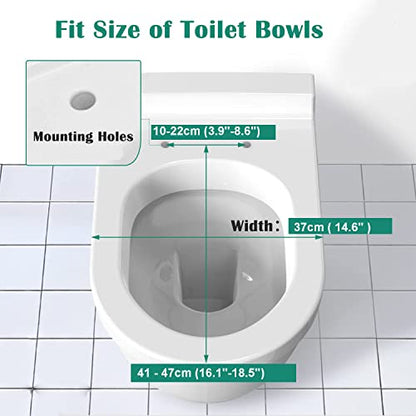 Shape Toilet Seat for Compact Toilet, Quick Release Heavy Duty Toilet Seat, Soft Close Toilet Seat Easy Clean Install, White - size: Elongated