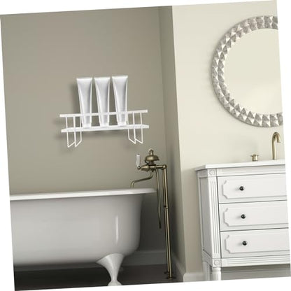 Cabilock Space Saving Single Over Toilet Storage Rack Bathroom Organizer Shelf for Cosmetics and Toiletries Stable Wall Mounted Design and Practical for Use