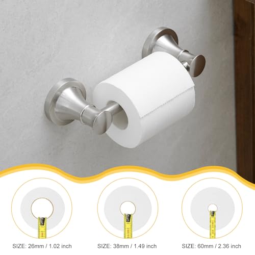 Bathroom Toilet Paper Holder Wall Mount Tissue Holder Brushed Nickel | Rustproof Toilet Tissue Roll Holder, Flexible Double Post Pivoting Handle, Bathroom Accessories SUS304 Stainless Steel - color: Brushed Nickel