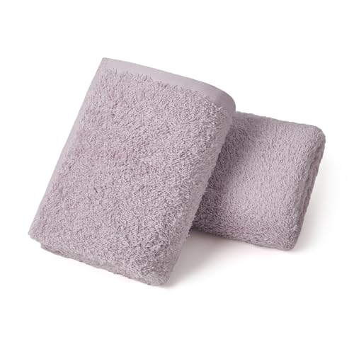 REDKISS 2-Pack Luxury Hand Towels, 16x32 Inch 450G 100% Cotton, Purple Quick-Dry Bathroom & Kitchen Towels, Super Soft and Highly Absorbent - color: Purple, size: hand towel set of 2
