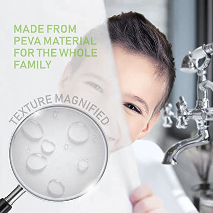 SO HOME Shower Curtain Liner - Heavy Duty 6 Guage PEVA - Built in 3 Weighted Magnets - 12 Aluminium Grommets (2, Clear, 72" x 70" - color: Clear