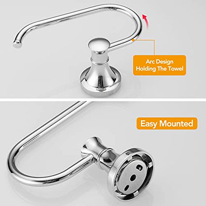 Toilet Paper Holder Wall Mount Bathroom Tissue Holder Polished Chrome | Pivoting Tissue Roll Holder, High Quality Stainless Steel Hand Towel Ring Rustproof, Bathroom Accessories,Toilet Storage - color: Polished Chrome