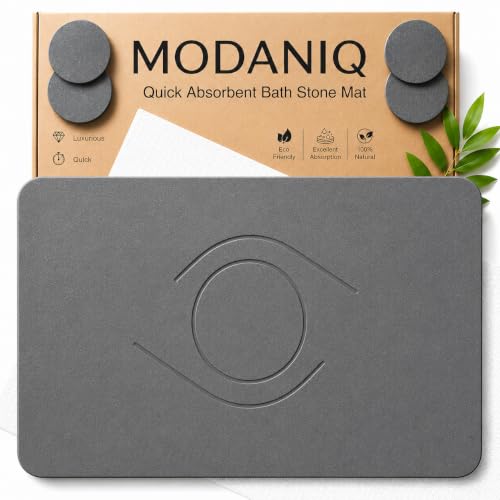 Stone Bath Mat, Non-Slip Quick-Dry, 2 Coasters Included