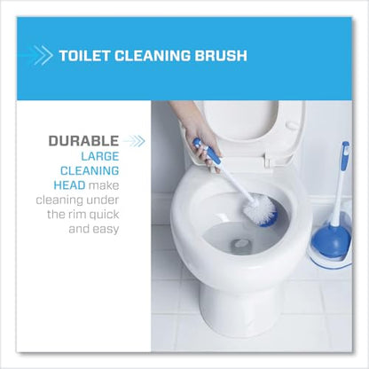Mr. Clean 440436 Turbo Plunger & Bowl Brush Set 12 1/2-Inch Handle w/ 6-Inch Dia Bowl White (BUT440436)