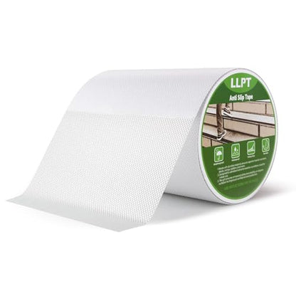 LLPT Grip Tape 6" x 16.5 Ft Clear Heavy Duty Anti Slip Tape | Waterproof, Deep Diamond Anti-Slip Texture, Strong Adhesion for House Stairs Ladders Bathroom Floor Steps Staircase Tread - size: 6" x 16.5 Ft