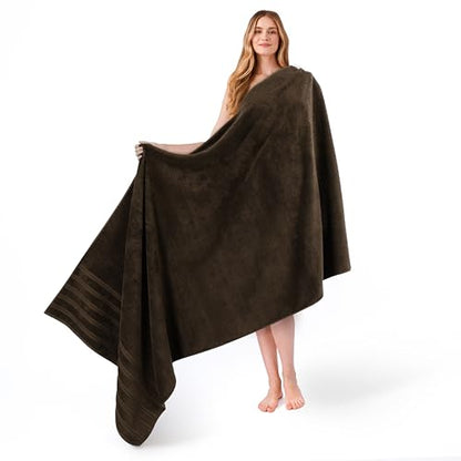 American Soft Linen 100% Cotton Luxury Turkish Towels, 35x70 XL Bath Sheet | Soft Absorbent Quick Dry OEKO Tex Standard 100 Certificated Durable Machine Washable Premium Hotel Quality - color: Chocolate Brown, size: 1 Piece set