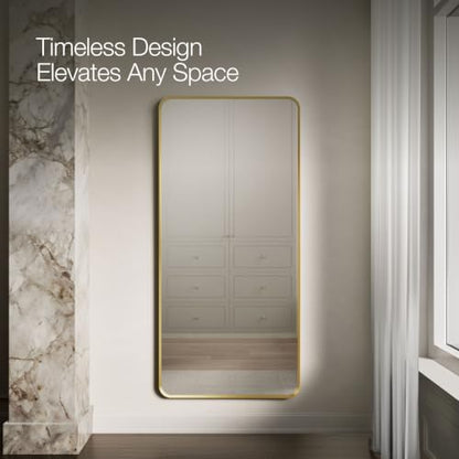 Kohler Essential 28 in. X 60 in. Rectangular Bathroom Vanity Mirror in Moderne Brushed Gold - color: Modern Brushed Gold, size: 60"L x 28"W, style: Rectangle