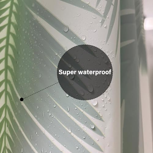 Plastic Shower Liner - Premium PEVA 6G Thickened Shower Curtain Liner with Rustproof Grommets and 3 Weighted Magnets, Waterproof Shower Curtain for Bathroom(Tropical Leaf, 72”*72”) - color: Tropical Leaf, size: 72”*72”