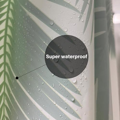 Plastic Shower Liner - Premium PEVA 6G Thickened Shower Curtain Liner with Rustproof Grommets and 3 Weighted Magnets, Waterproof Shower Curtain for Bathroom(Tropical Leaf, 72”*72”) - color: Tropical Leaf, size: 72”*72”