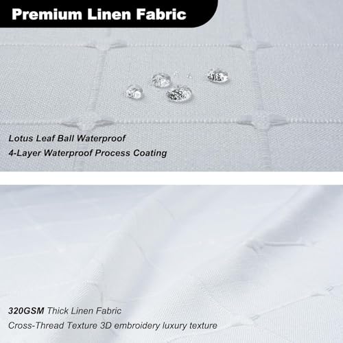 White Striped Farmhouse Shower Curtain Boho Plaid Fabric Shower Curtains for Bathroom, Country Heavy Duty Thick Bathroom Curtain Set with Tassel - Bohemian Cloth Shower Curtain with Hooks 59x71 Inch - color: White, size: 59"W x 71"L (Pack of 1)