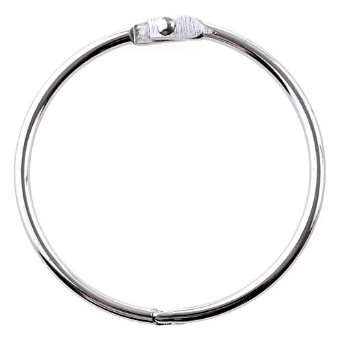 SlipX Solutions Chrome Shower Curtain Rings, Set of 12 | Effortless Gliding, Fits Standard Shower Rod, Snap Closure, Rust Resistant - color: Chrome