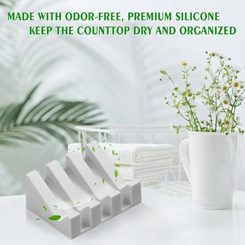 Soap Dish Holder for Shower with Suction Cup, Silicone Soap Holder & Saver Self-Draining Bar Soap Dish Keeps Soap Dry for Bathroom, Kitchen, Bathtub, Extends Soap Life (LightGrey-2Pack) - color: Light Grey - 2 Pack