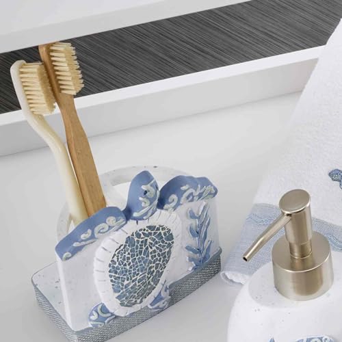 Avanti Linens - Accessory Set, Resin Tumbler, Toothbrush Holder, Soap Dish & Lotion Pump, Durable Bath Decor (Caicos Collection) - size: 4pc Accessory Set