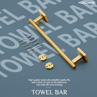 KOKOSIRI Hand Towel Bar Bathroom Towel Holder for Bath Kitchen Cabinet Towel Ring 12 Inch Brushed Gold Stainless Steel B4005BG-L12 - color: Brushed Gold, size: 12-Inch