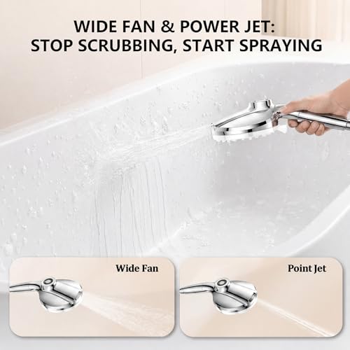 Dual Shower Head with Magnetic Handheld, Double Showerhead System, Silver | High Pressure, Gifts for Two People 2 Person Couples Women Men, Adjustable, Easy Install, Renter-Friendly, SPA-Like - color: Silver