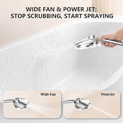 Dual Shower Head with Magnetic Handheld, Double Showerhead System, Silver | High Pressure, Gifts for Two People 2 Person Couples Women Men, Adjustable, Easy Install, Renter-Friendly, SPA-Like - color: Silver