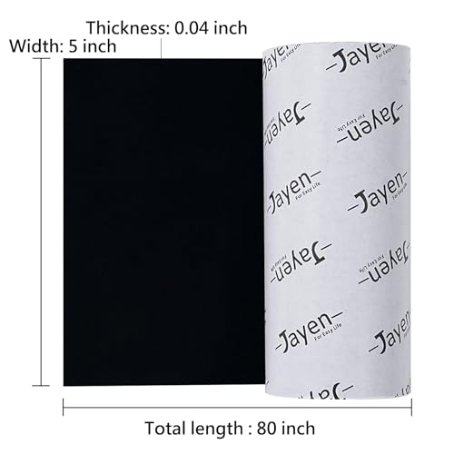 Non Slip Self Adhesive Silicone Cuttable Furniture Pads - 5x80 inch | widely used, functionality, easy to use - color: 5x80 Black