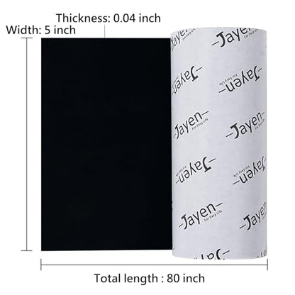 Non Slip Self Adhesive Silicone Cuttable Furniture Pads - 5x80 inch | widely used, functionality, easy to use - color: 5x80 Black