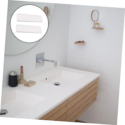 Healifty 2pcs Diatomite Absorbent Washbasin Mats Non Slip Water Absorbing Pads for Bathroom Cups Toothbrush Soap Holder Quick Drying Indoor Countertop Protection