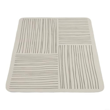 Diatomaceous Earth Kitchen Mat, Fast Absorbent Dish Drainer Pad with Non-Slip Rubber Backing for Countertop, Sink, Bathroom and Pet Feeding, Quick-Dry Water(A)
